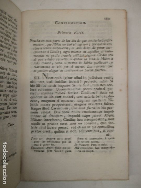 Libros antiguos: ORATIONES SELECTAE. CICERONE, M. Tullii. 1792. - Foto 5