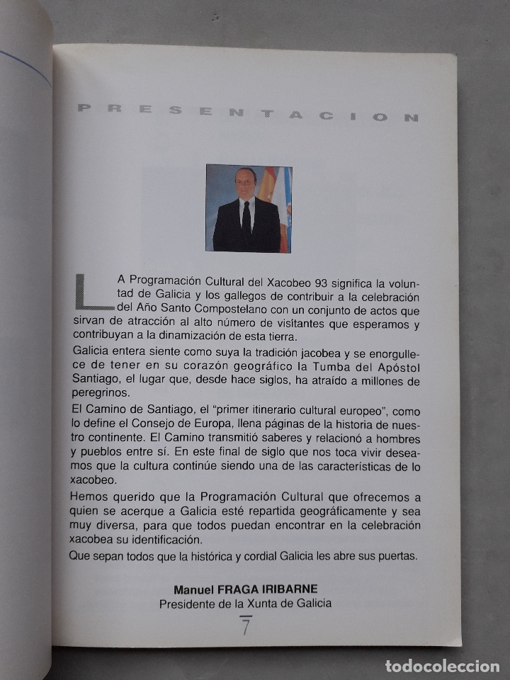 Libros antiguos: Xacobeo 93. Programa Cultural. - Foto 2