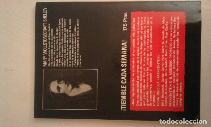Libros antiguos: frankenstein , biblioteca del terrror - Foto 2