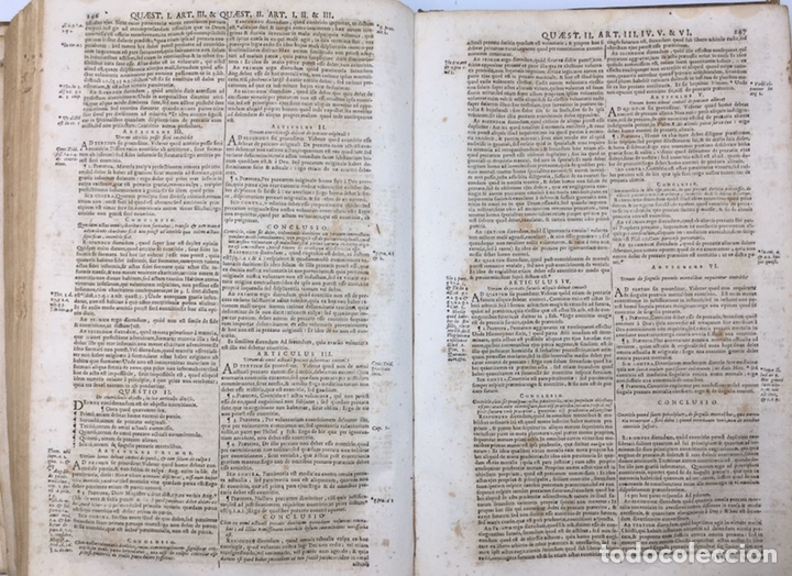 Libros antiguos: Santo Tom&aacute;s, 1740. Pergamino, gran formato. - Foto 5
