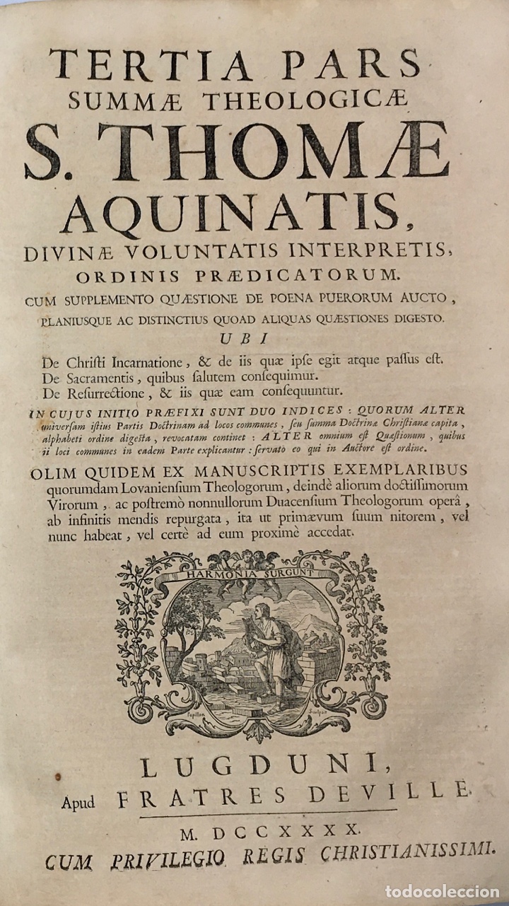 Libros antiguos: Santo Tom&aacute;s, 1740. Pergamino, gran formato. - Foto 9
