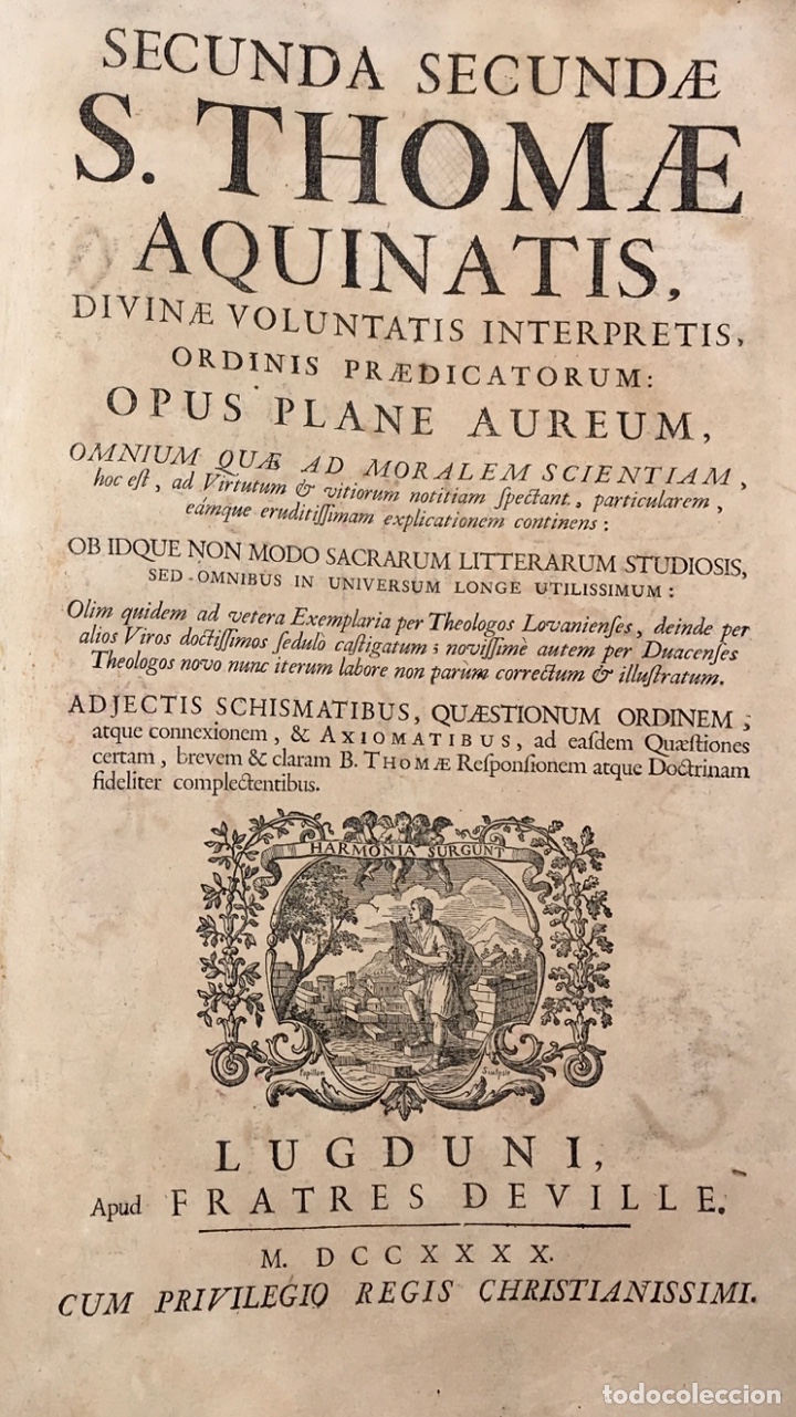 Libros antiguos: Santo Tom&aacute;s, 1740. Pergamino, gran formato. - Foto 10