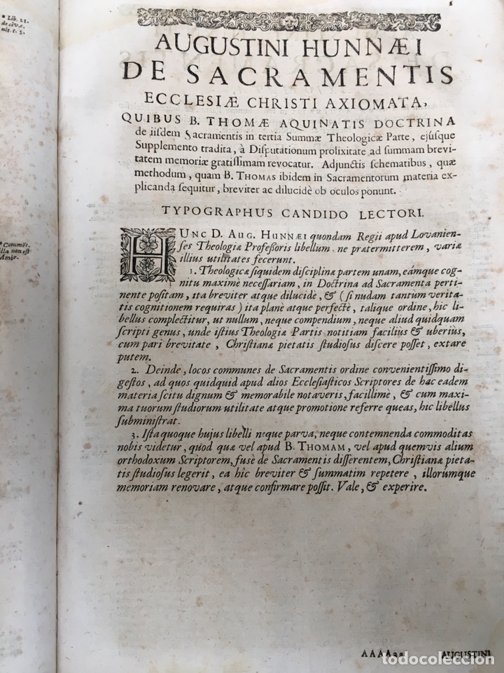 Libros antiguos: Santo Tom&aacute;s, 1740. Pergamino, gran formato. - Foto 13