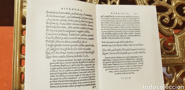 Libros antiguos: THERIACA,VALENCIA,JUAN DE MEY,FACSIMIL. - Foto 3