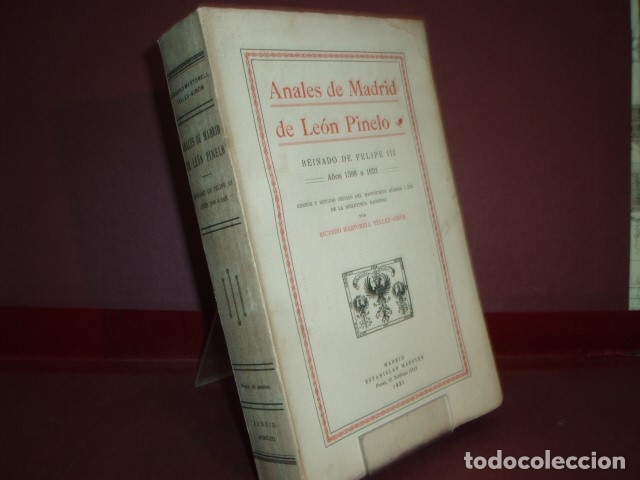 Libros antiguos: ANTONIO LEON PINELO ... ANALES DE MADRID ... 1931 - Foto 1