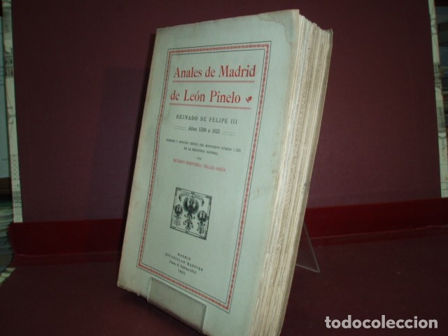 Libros antiguos: ANTONIO LEON PINELO ... ANALES DE MADRID ... 1931 - Foto 2