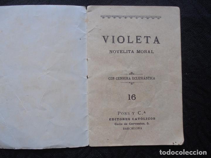 Libros antiguos: Librito  Violeta .   Edit. Pons Y C&iacute;a - Foto 2