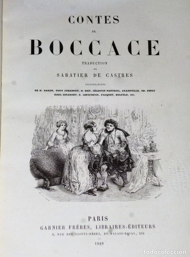 Libros antiguos: CONTES DE BOCCACE. Gravures - Foto 3