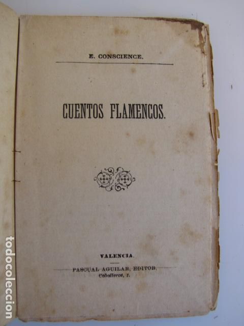 Libros antiguos: Cuentos flamencos. E. Conciense. Valencia - Foto 2