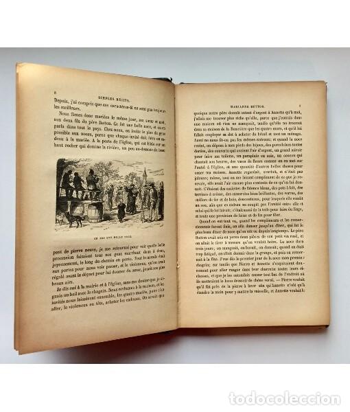 Libros antiguos: SIMPLES R&Eacute;CITS. COLOMB, Danielle. Librairie Hachette. 1891. - Foto 3