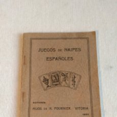 Libros antiguos: LIBRO JUEGOS DE NAIPES ESPAÑOLES 1933. Lote 183897275