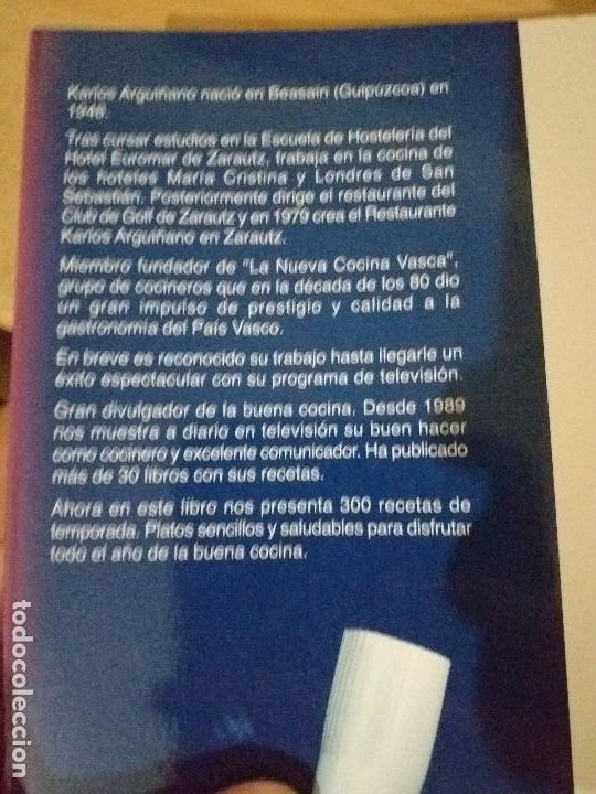 Libros antiguos: RECETAS DE TEMPORADA, KARLOS ARGUI&Ntilde;ANO - Foto 3