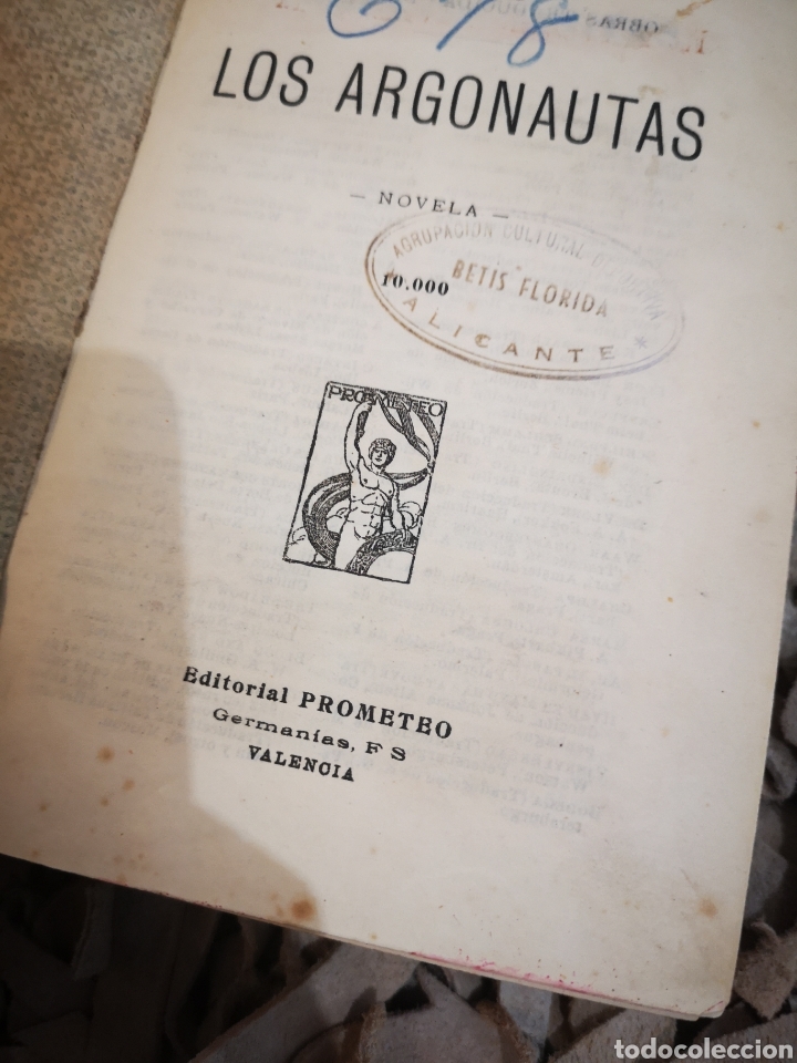 Libros antiguos: Los argonautas, Vicente Blasco Ib&aacute;&ntilde;ez - Foto 2
