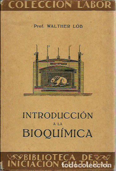 Libros antiguos: ref.0016567 INTRODUCCI&Oacute;N A LA BIOQU&Iacute;MICA / Prof. Walther L&ouml;b - Foto 1