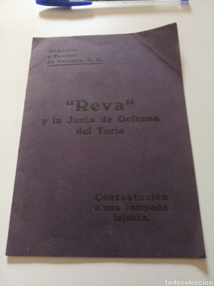 Libros antiguos: REVA regad&iacute;os y energ&iacute;a de Valencia S.A. - Foto 1