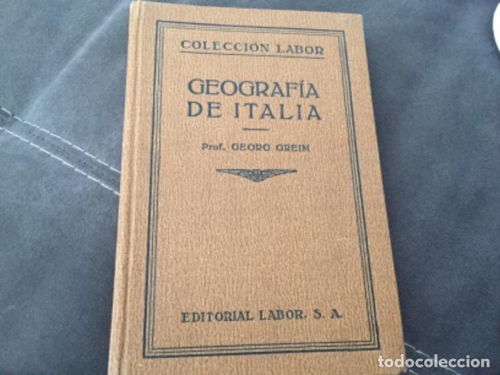 Libros antiguos: Geograf&iacute;a de Italia. Prof. Georg Greim. - Foto 1