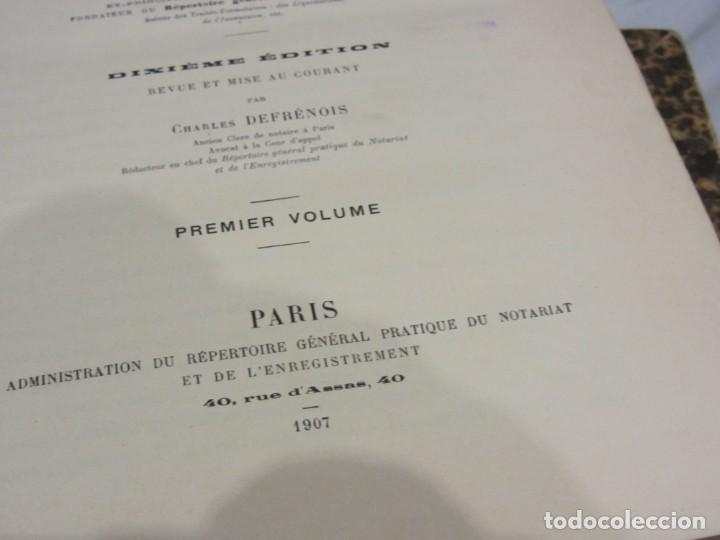 Libros antiguos: 4 Tomos. Traite Formulaire General du Notoriat. Défrenois. Año 1907 - Foto 11 - 184879683