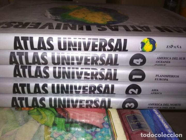 Libros antiguos: Gran Atlas universal, Salvat 1994, 5 tomos - Foto 2
