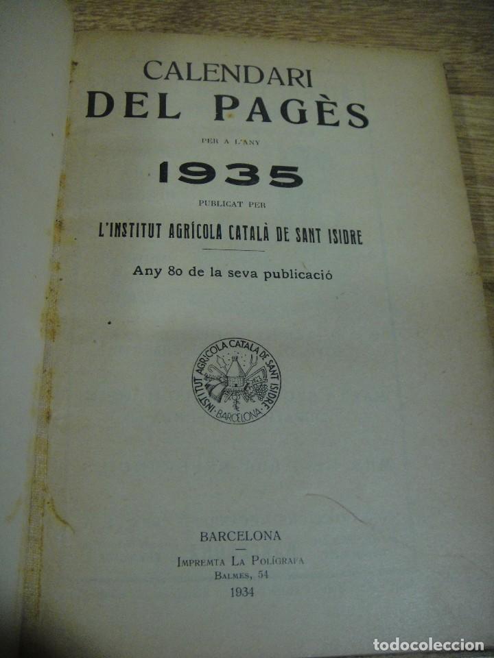 Libros antiguos: calendari del pages , agenda per a 1935 - Foto 2