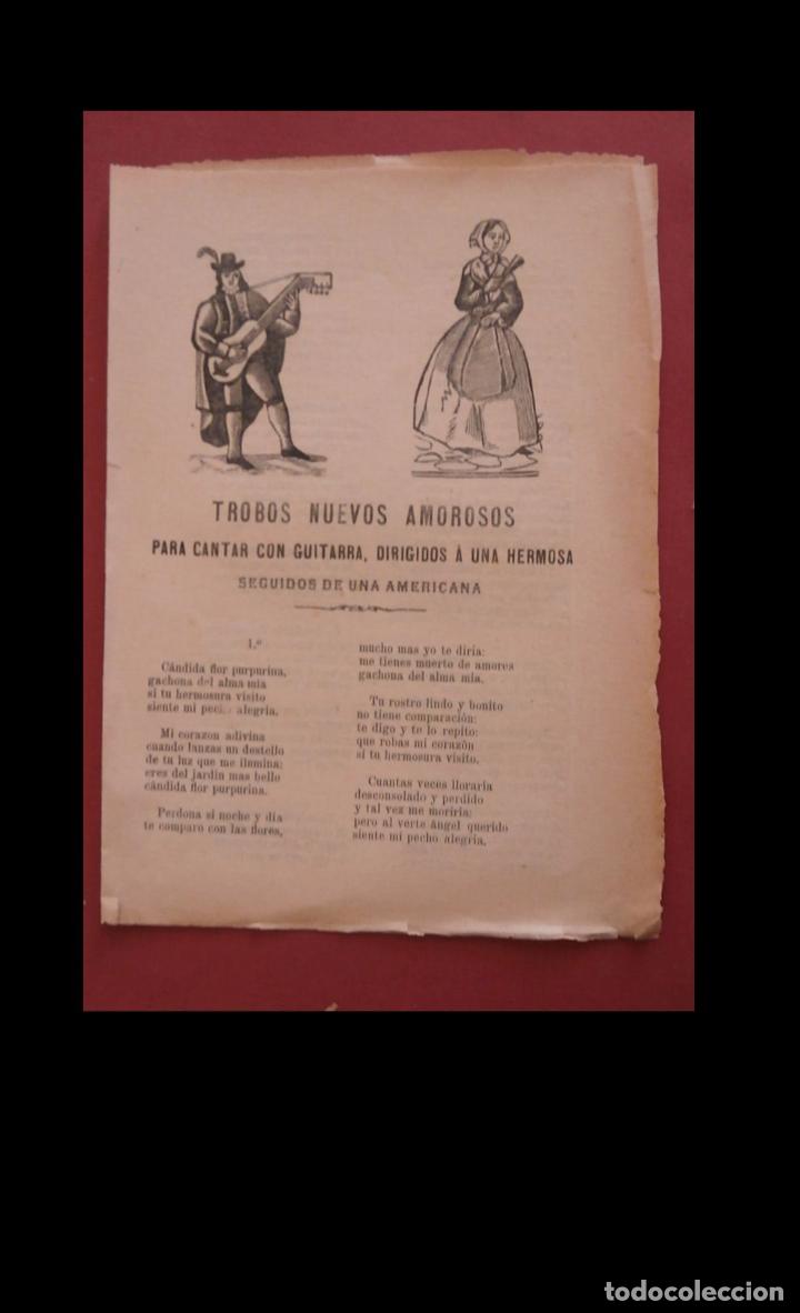 Libri antichi: Trovos nuevos amorosos para cantar con guitarra, dirigidos a una hermosa. Seguidos de una americana