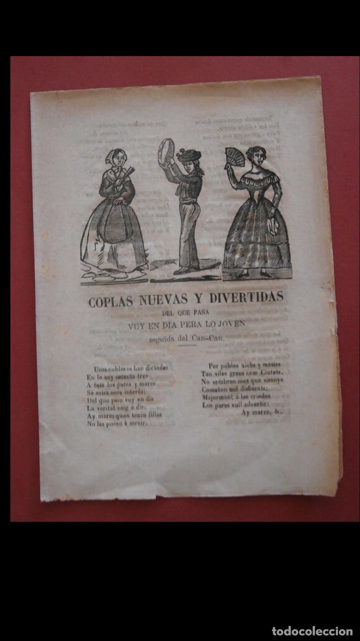 Libri antichi: romance. Coplas nuevas y divertidas del que pasa vuy en dia pera lo joven. Seguida del Can-Can