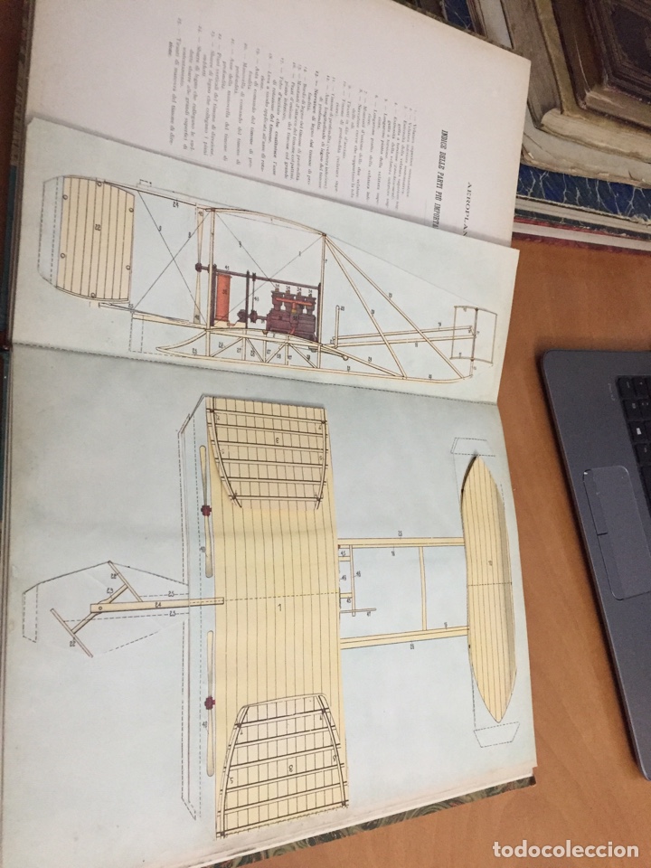 Libros antiguos: Antiguo libro l&rsquo;aeroplano e il dirigibile a&ntilde;o 1910 - Foto 6