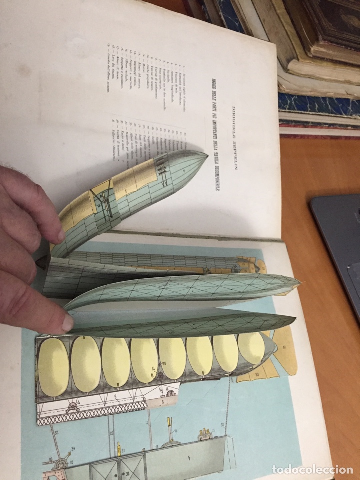Libros antiguos: Antiguo libro l&rsquo;aeroplano e il dirigibile a&ntilde;o 1910 - Foto 7