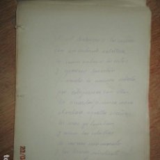 Libros antiguos: CARLOS HERRERO LIBRO ANTIGUO MANUSCRITO FIRMADO 1933 20 PGS DRAMATURGO POETA MAESTRO RELIGIOSO. Lote 188510603