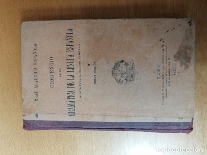 Libros antiguos: COMPENDIO DE LA GRAM&Aacute;TICA DE LA LENGUA ESPA&Ntilde;OLA. RAE. 1925 - Foto 1