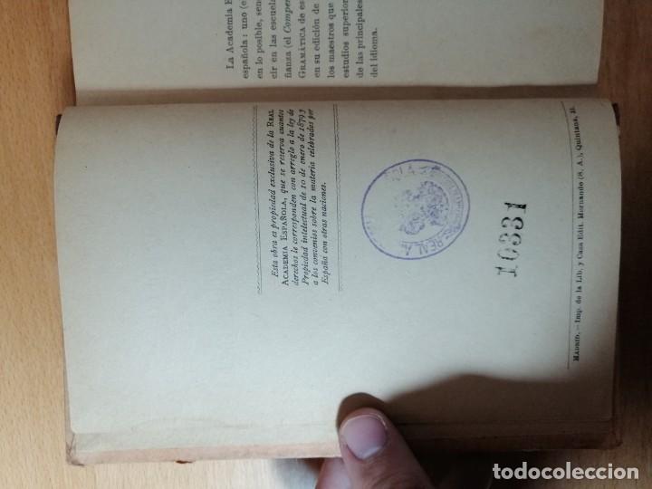 Libros antiguos: COMPENDIO DE LA GRAM&Aacute;TICA DE LA LENGUA ESPA&Ntilde;OLA. RAE. 1925 - Foto 5