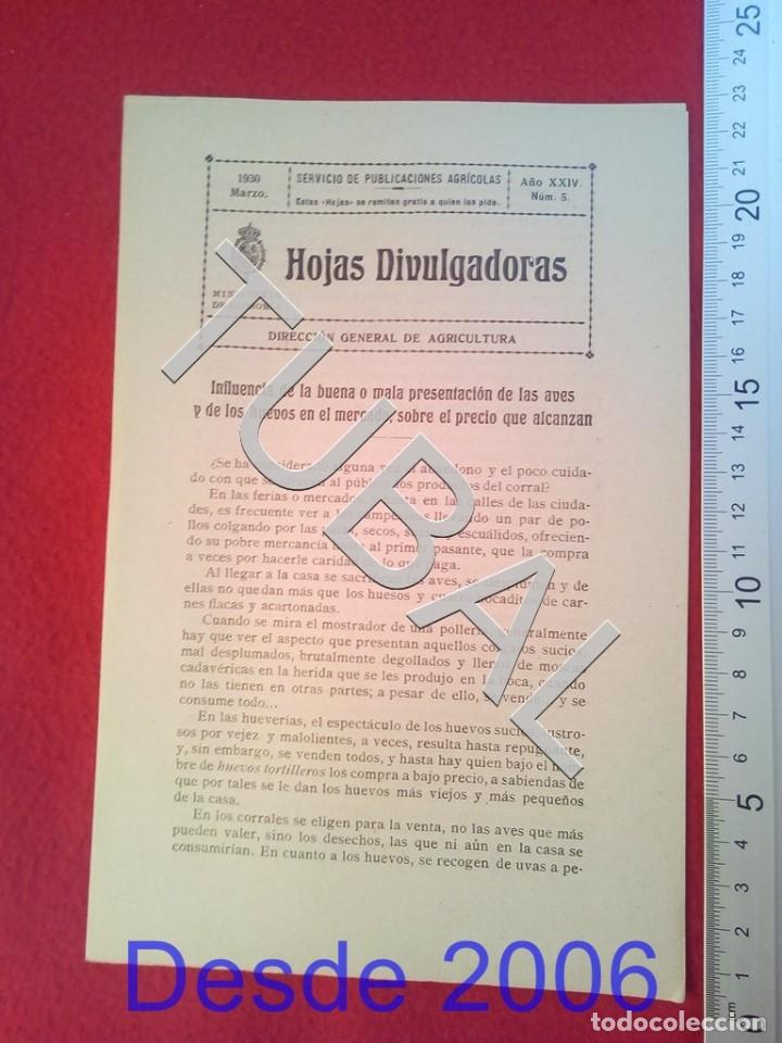 Old books: TUBAL 1930 VENTA DE SEMILLAS HOJAS DIVULGADORAS AGRICULTURA MARZO 6 ENV&Iacute;O 1 &euro; 2019 U14