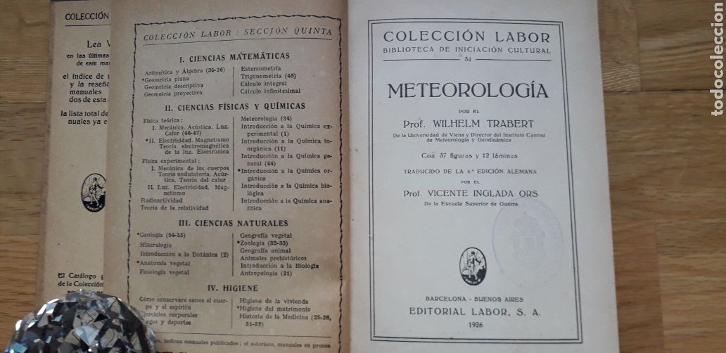 Libros antiguos: METEOROLOG&Iacute;A, PROF. WILHEM TRABERT, - Foto 2