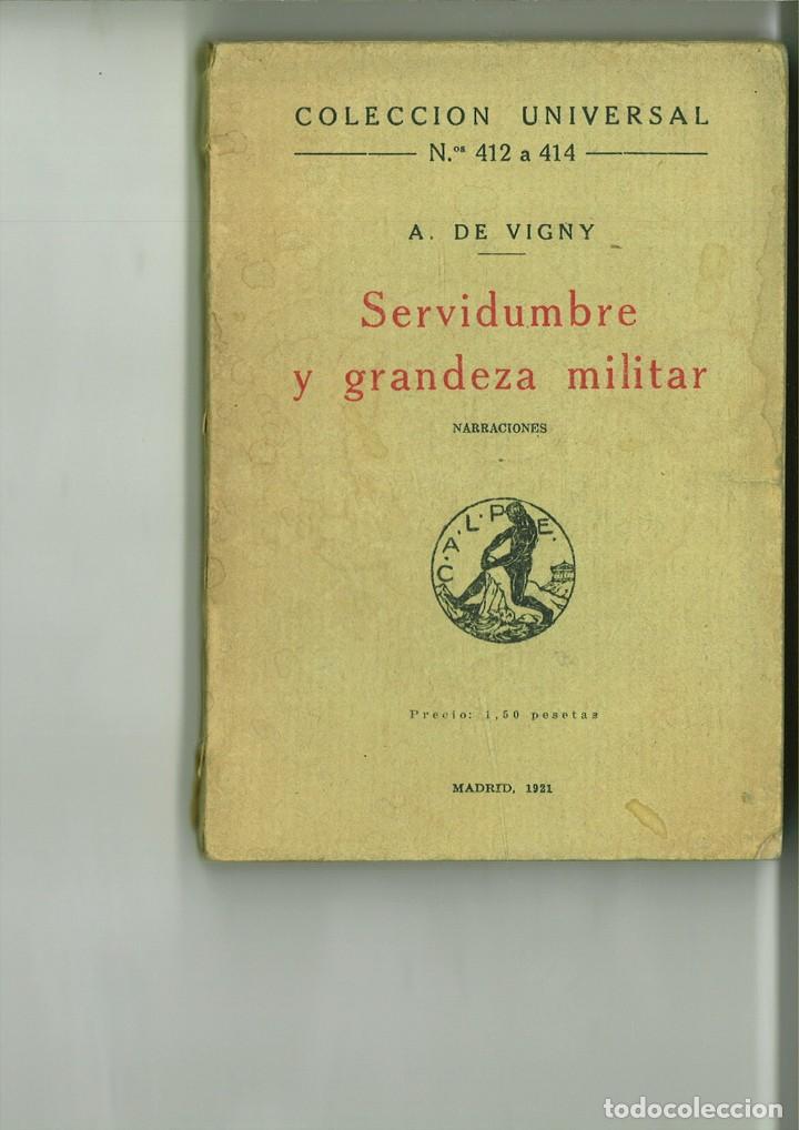 Libros antiguos: SERVIDUMBRE Y GRANDEZA MILITAR. A. de Vigny - Foto 1
