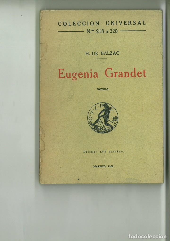 Libros antiguos: EUGENIA GRANDET. H. de Balzac - Foto 1