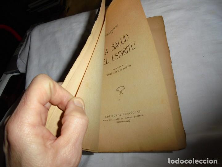 Libros antiguos: LA SALUD DEL ESPIRITU.HAROLD MANFIELD.EDICIONES ESPA&Ntilde;OLAS - Foto 4