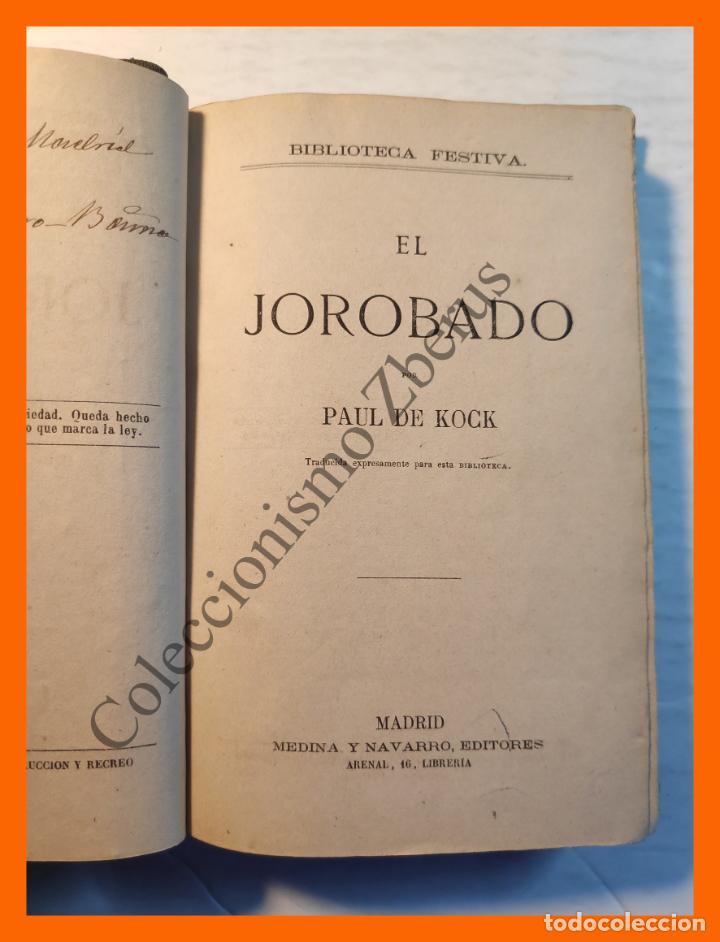 Libros antiguos: El Jorobado - El Mandadero - Paul de Kock - Foto 1
