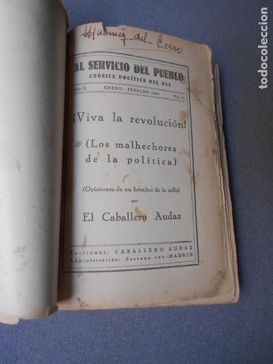 Libros antiguos: VIVA LA REVOLUCION. EL CABALLERO AUDAZ - Foto 2