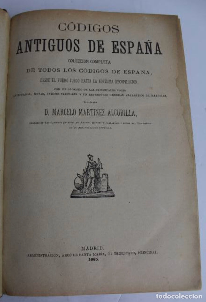 Libros antiguos: L- C&oacute;digos antiguos de Espa&ntilde;a. 1885. - Foto 1