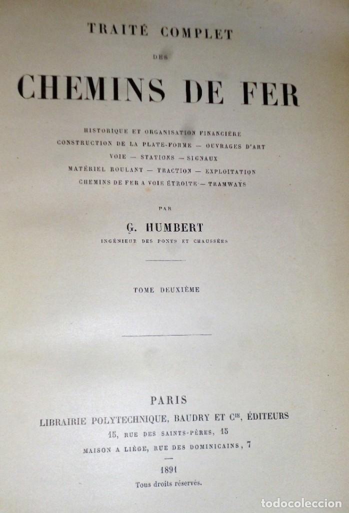 Libros antiguos: TRATADO COMPLETO DE FERROCARRILES, 3 tomos - Foto 5