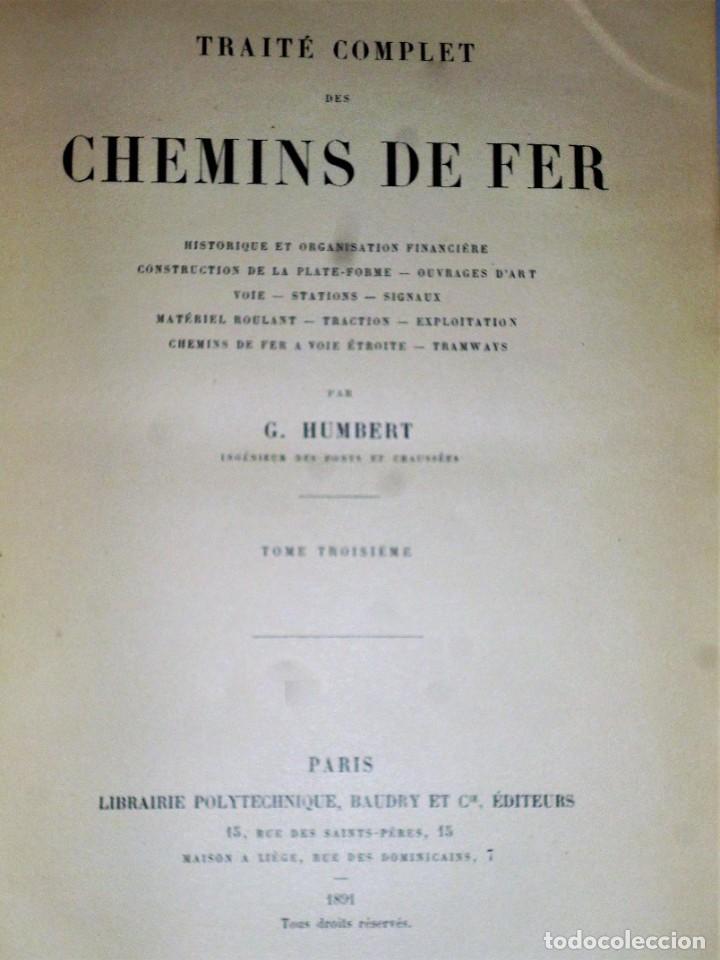 Libros antiguos: TRATADO COMPLETO DE FERROCARRILES, 3 tomos - Foto 8