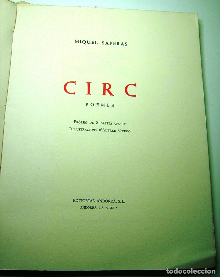 Libros antiguos: Circ. Poemes, MIQUEL SAPERAS,1967 - Foto 2