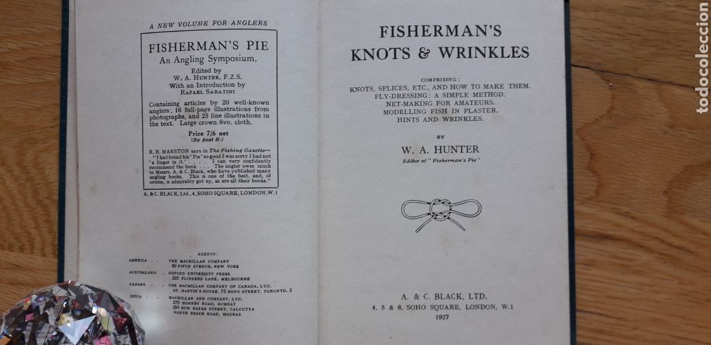 Libros antiguos: FISHERMAN&acute;S KNOTS E WRINKLES, W. A. HUNTER, - Foto 2