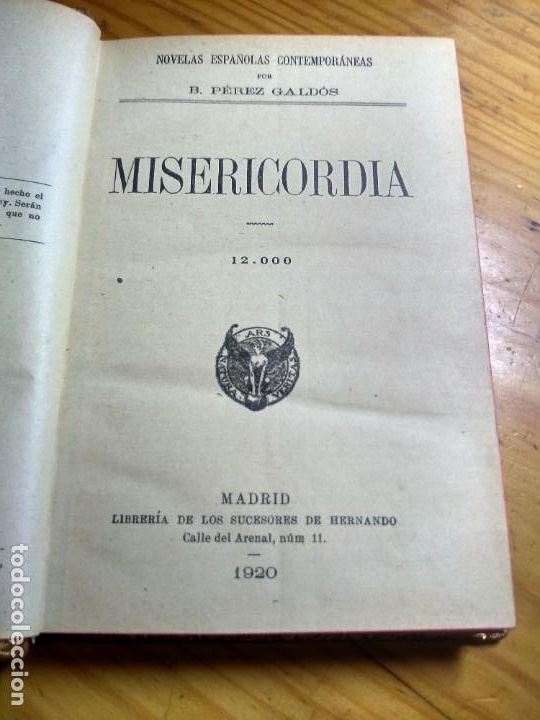 Libros antiguos: MISERICORDIA. BENITO PEREZ GALDOS. 1920 - Foto 3