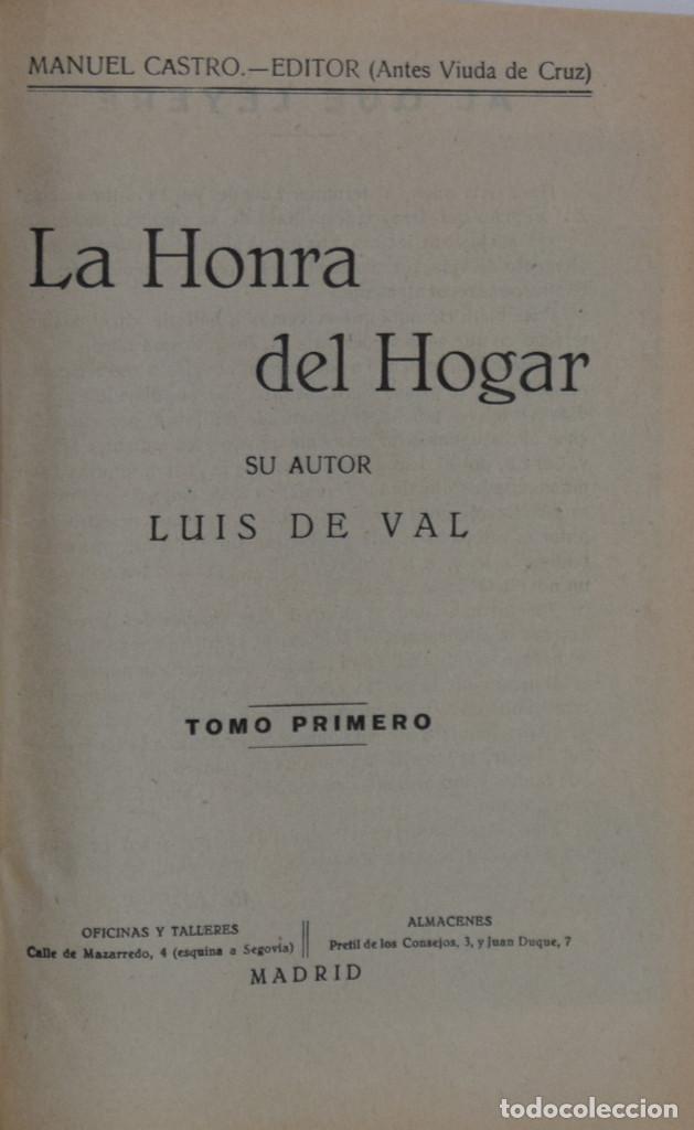 Libros antiguos: LA HONRA DEL HOGAR - Luis de VAL - Foto 2