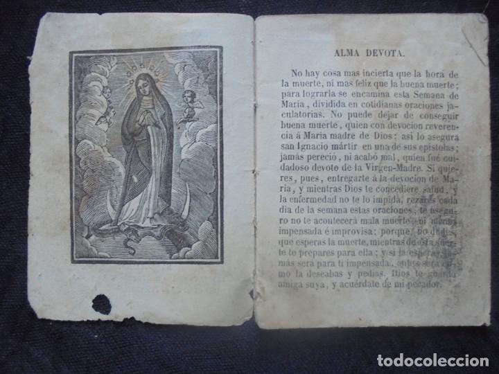 Libros antiguos: Librito Semana Mariana 1861 - Foto 3