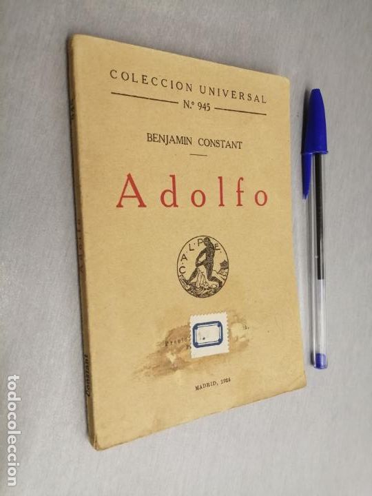 Libros antiguos: ADOLFO / BENJAM&Iacute;N CONSTANT / COLECCI&Oacute;N UNIVERSAL - CALPE 1924 - Foto 1