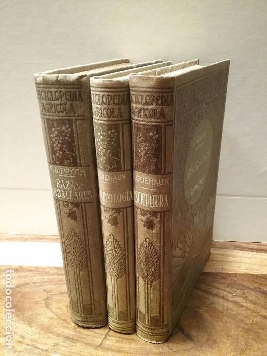 Libros antiguos: Enciclopedia agr&iacute;cola (3 tomos) - Foto 1