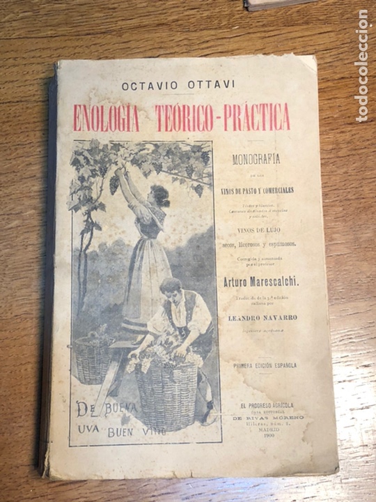 Old books: ENOLOGIA TEORICO - PRACTICA MONOGRAFIA DE LOS VINOS DE PASTO Y COMERCIALES 1901