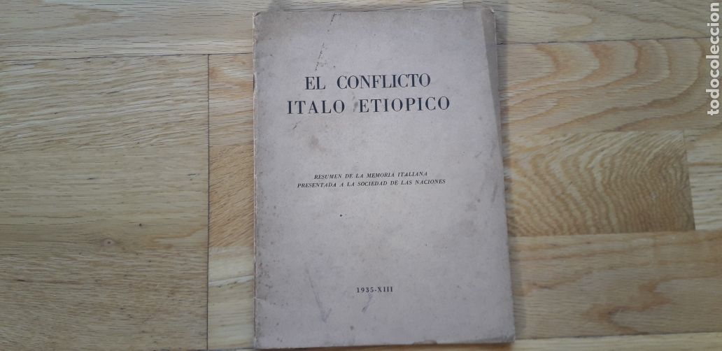 Libros antiguos: EL CONFLICTO ITALO ETIOPICO, MEMORIA ITALIANA,
