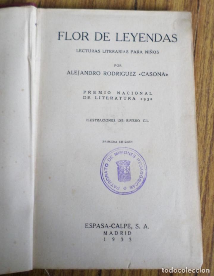 FLOR DE LEYENDAS - LECTURAS LITERARIAS PARA NIÑOS - ALEJANDRO RODRÍGUEZ (CASONA) 1932 (Libros Antiguos, Raros y Curiosos - Literatura - Otros)